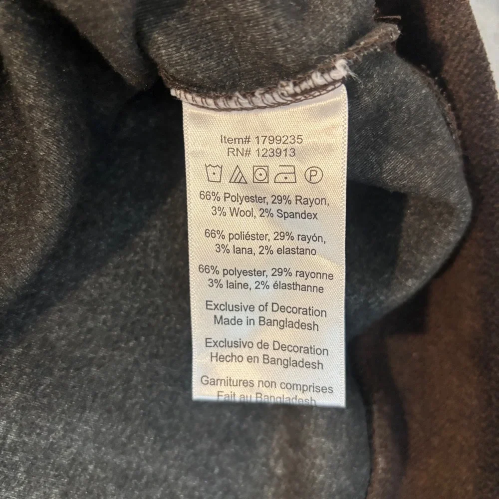 Jachs NY Mens Brown Wool Blend Crewneck Sweatshirt Pullover Size M 1799235